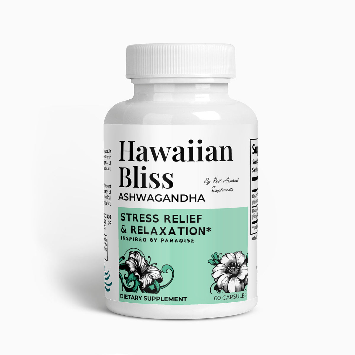 Rest Assured Hawaiian Bliss Ashwagandha – Natural Stress Relief, Mood Support & Better Sleep