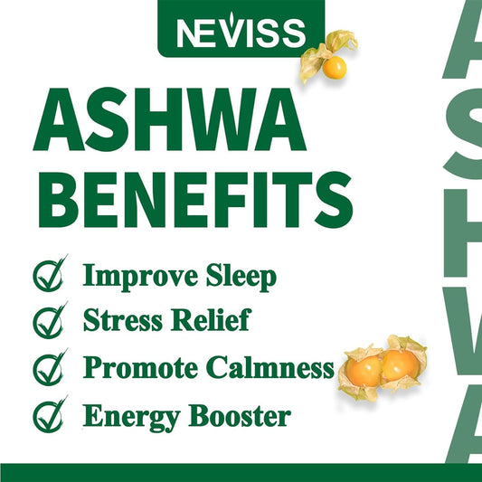 Ashwagandha Gummies with L-Theanine, 5-HTP, Lemon Balm and Magnesium by NEVISS