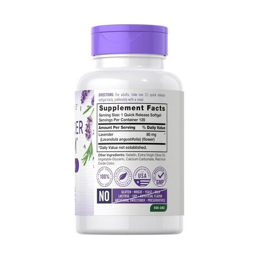 Lavender Calm 80mg Softgel Capsules by Carlyle